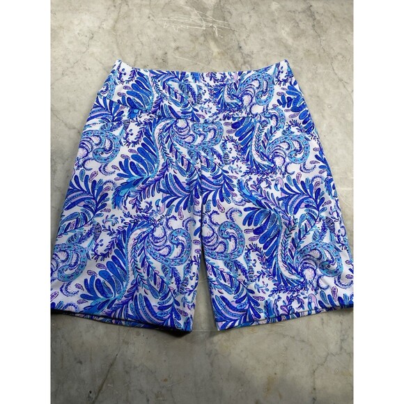 Lilly Pulitzer Pants - Lily Pulitzer Reid Golf Shorts Women’s 4 Bird Is The Word Baha Blue